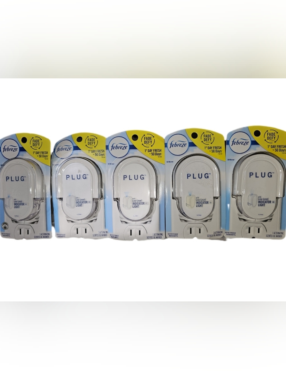 5 Febreze Plug-In Oil Warmers with Indicator Light